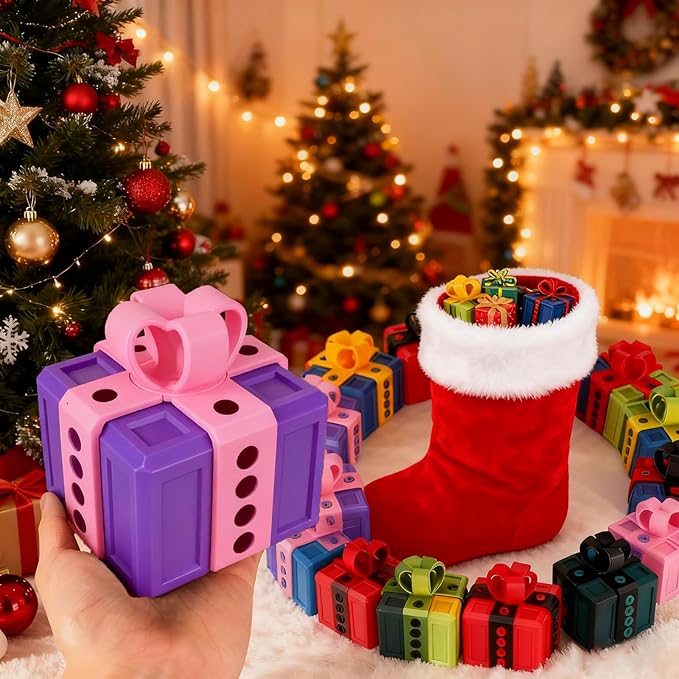 Gotcha Box The Annoying Present,Annoying Gift Box with 3D Printed Screws & Pop Up Finger Surprise,Perfect for Birthdays,Office & Halloween,White Elephant Gifts