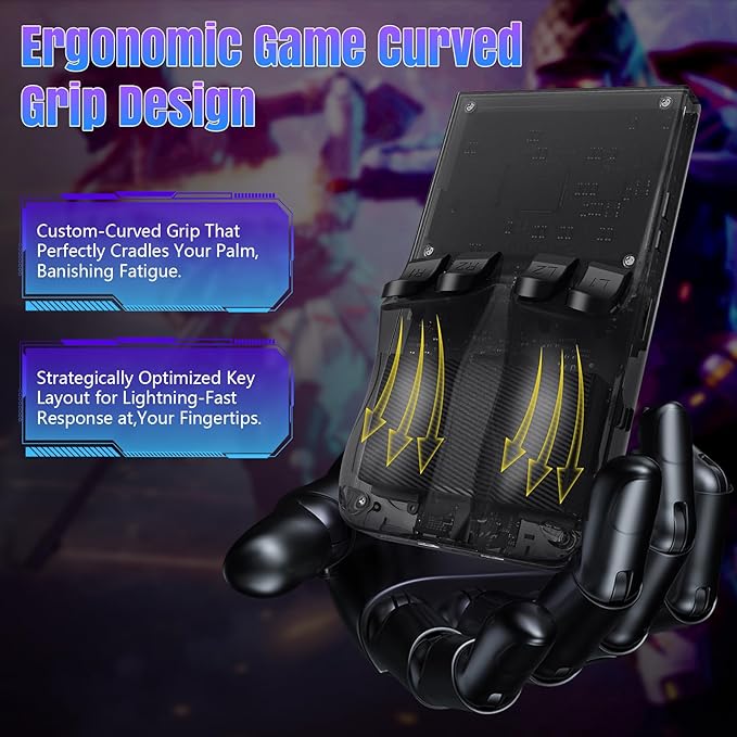 R36MAX Retro Game Console, Support 18,000+ Classic Games, 4.0-Inch IPS Display, 720x720 Resolution, 4000mah Battery, with Portable Case (Black 52GB)