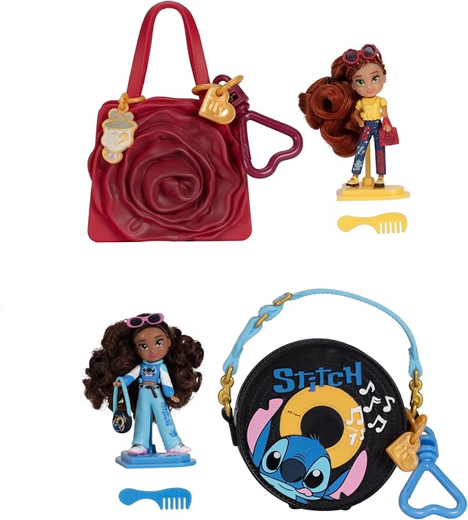 Disney ILY Mini Dolls Tote-ILY-Teenies Blind Pack Bundle (2 Dolls in Each), Inspired by Your Favorite Disney Characters or Stories with Matching Purse and Accessories – Which One Will You Get?
