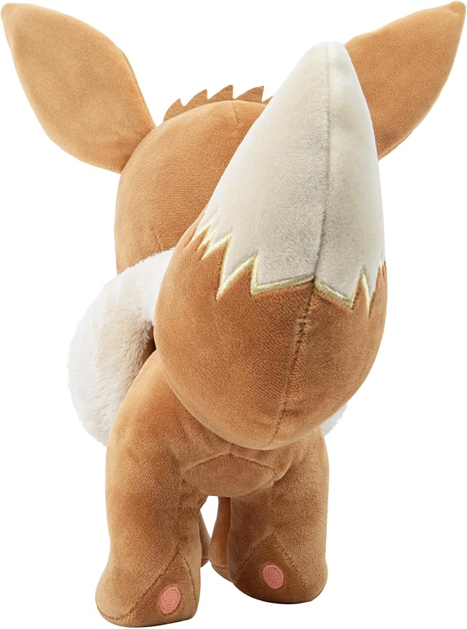 Pokemon 12" Large Eevee Plush - Officially Licensed - Let's Go Starter Figure - Authentic Soft 12-inch Stuffed Animal Toy - Easter Basket Stuffer Gift for Kids, Boys, Girls - 2+