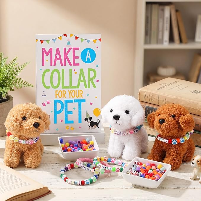 1041 Pcs Adopt a Puppy Pet Party Supplies DIY Kit, Puppy Adoption Station Package Supplies Make a Collar for Your Pet for Dog Birthday Party