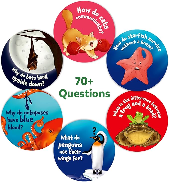 Skillmatics Flash Cards - Science Snippets Animals, STEM Learning Educational Toys & Learning Aids for Kids, Gifts for Boys & Girls Ages 7, 8, 9 & Up, Homeschool, Classroom & Travel Activity