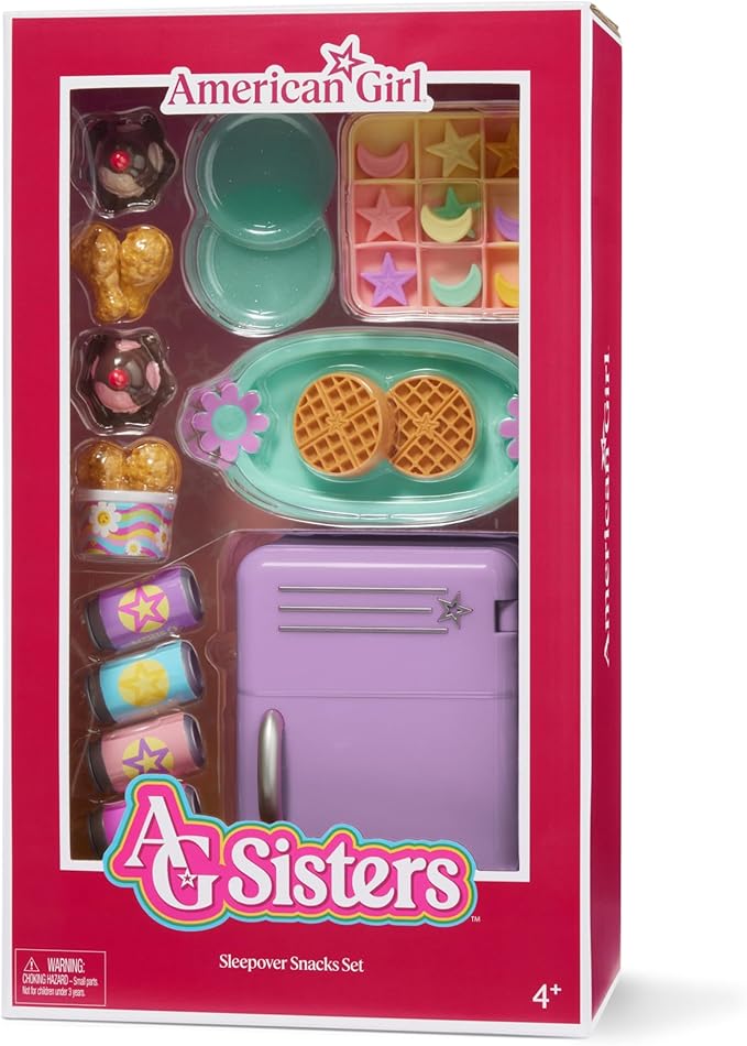 American Girl, AG Sisters Sleepover Snacks Set, Doll Playset, for 14.5-inch Dolls, 17 pcs, for Ages 4+