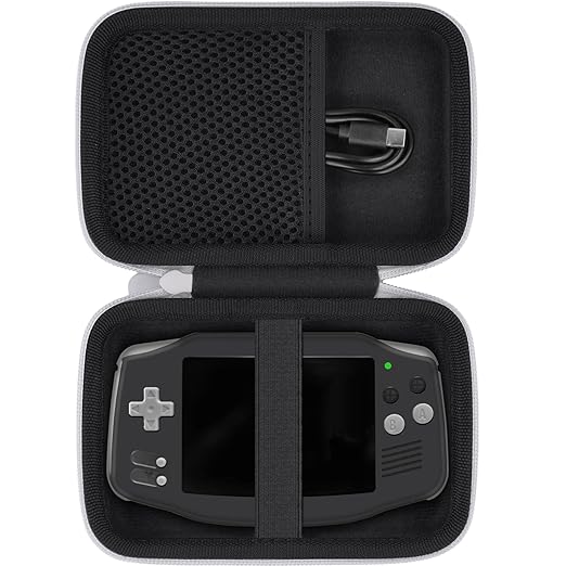 khanka Hard Travel Case Replacement for Anbernic RG34XX Handheld Game Console,Case Only. (Black)