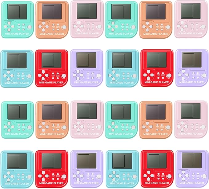 24 Pack Video Game Party Favors for Kids Video Game Keychain Video Game Birthday Party Supplies