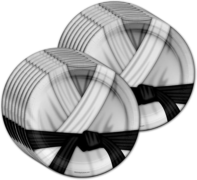 Karate Birthday Party Supplies Set Plates Napkins Cups Tableware Kit for 16