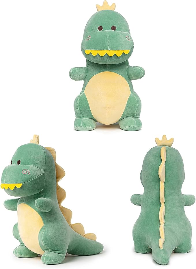 Dinosaur Stuffed Animal,12“ Cute Stuffed Dinosaur Plush Soft Dino Plushie Toys for Boys Girls Baby Kids (Green)
