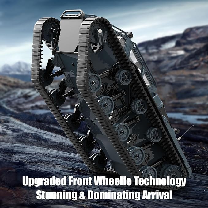 1/18 2.4G RC Tracked Off Road Vehicle C8812 Wireless Remote Drifting Car 360 Rotation LED Lights Battery Dual Motor RTR Model Hobby Grade Model for Adult Hobby(Gray)