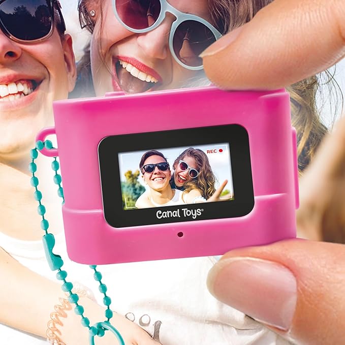 Photo Creator Mini’Cam Compact Digital Camera - Pink; Customize with 6 Frames and 8 Built-in Color Filters; Compact; 1GB Micro-SD Card Included