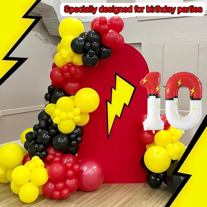 40 Inch Giant Red and White Cartoon Theme Number Foil Balloons - Large Number 0 Balloons Animation for Kids' Birthday Anniversary Party Decorations Supplies (Numbers 0-9 Available)