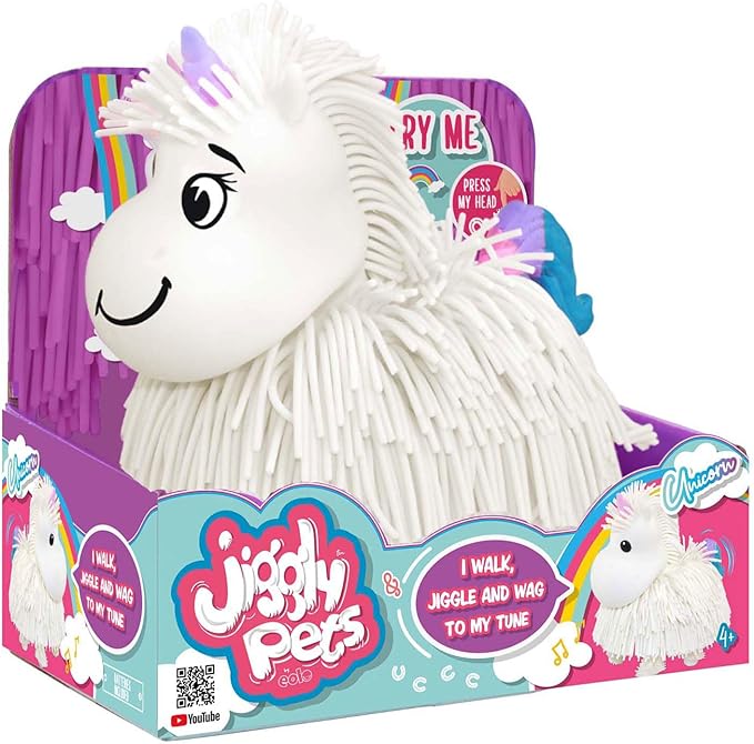 Spectron Jiggly Pets Interactive Unicorn Toy White - Sinking Unicorn