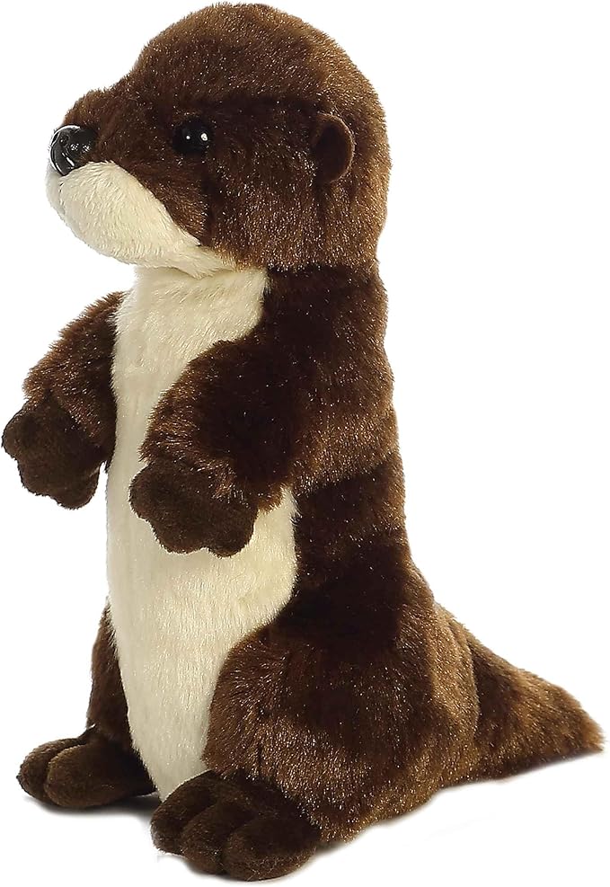 Aurora® Adorable Mini Flopsie™ River Otter Stuffed Animal - Mini Companions Ready for Playful Adventures - for Kids All Ages, Toddlers, Adults, and Families - Brown 7 Inches