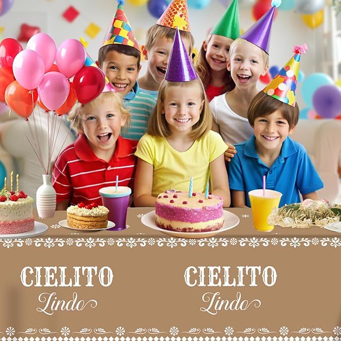 3pcs Mexican Fiesta Tablecloth, 54 x 108 inch Mexican Fiesta Party Supplies Decorations, Mexican Disposable Plastic Tablecloth, Birthdays, Mexican-Themed Party Supplies