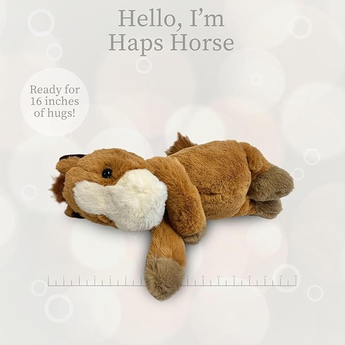 World's Softest Plush Stuffed Animal for Baby, Toddler, Kids, Adults - Adorable Toy Made from Kid-Friendly, Quality Materials - Lushee Haps Horse, 16"