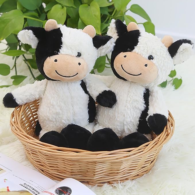 11.8 inches Cow Stuffed Animal Soft Plush Cute Cow Doll for Boys Girls