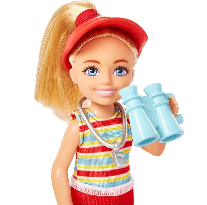 Barbie Playset, Chelsea Can Be Blonde Lifeguard Small Doll Set with Outfit & 6 Career Accessories