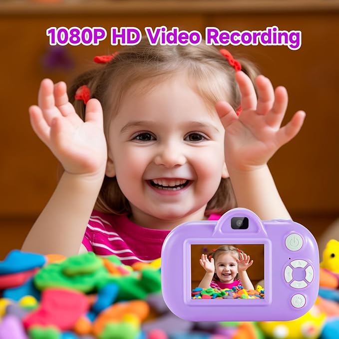 Kids Camera 3 4 5 Years Old Girl Toys, Kid Digital Cameras for Girl, 1080P Toddler Camera Age 4, Girls Toys Age 6-8, Toddler Toy