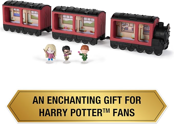Wizarding World Harry Potter, Micro Magical Moments Hogwarts Express Collectibles Display & Carrying Case with 3 Figures, Kids Toys for Ages 6 and up