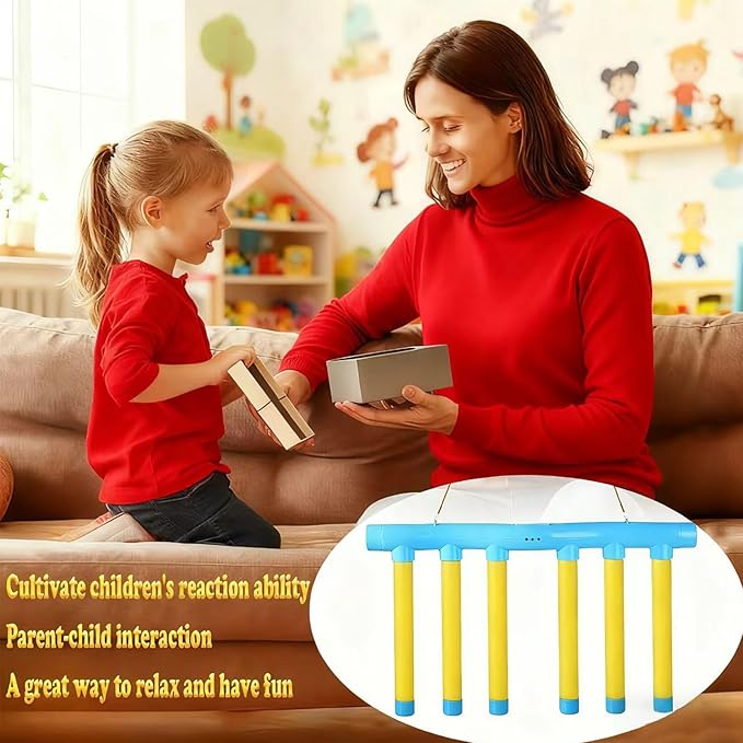 2026 Reflective Drop Stick Challenge Game - Hand-Eye Coordination Reflex Training Toy with 3 Adjustable Speed Modes - Engaging Catching Sticks Game for All Ages