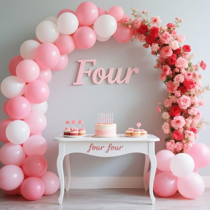 Pink Balloon,145pcs Pink Latex Balloons Arch Kit Different Sizes 18 12 10 5 Inch,Balloon Garland Arch for Birthday Party Graduation Wedding Girl Baby shower Mother Day Decoration