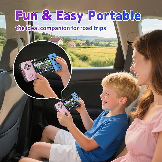 Handheld Video Games for Kids, Preloaded 216 Classic Retro Games, Portable Arcade Game Console with 3.5" Screen and Rechargeable Battery, Kids Electronic Game for Boys Girls Ages 8-12
