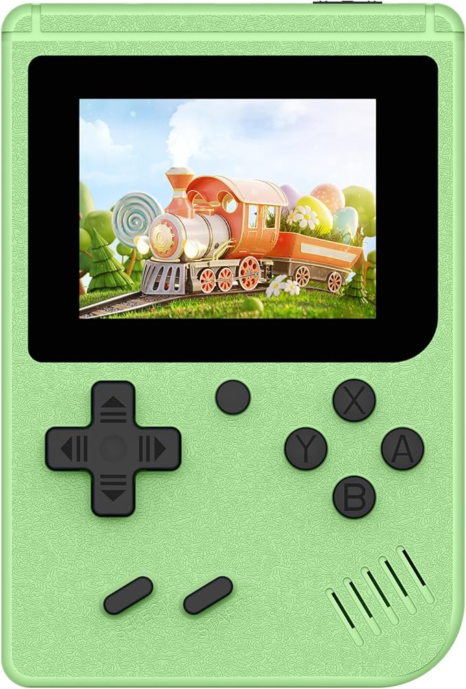Retro Handheld Games Console Built-in 400 Video Games, Portable Handheld Emulator with 3.0 Inch Screen, Mini Travel Retro Gaming Consle (Green)