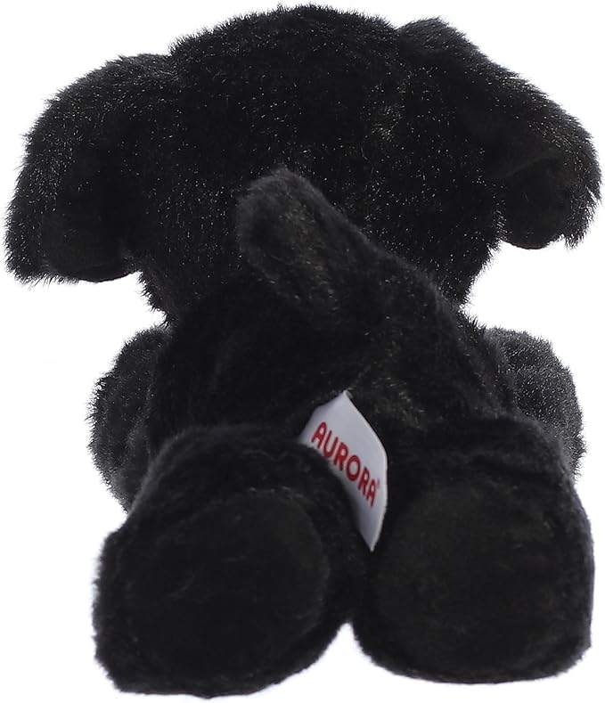 Aurora® Adorable Mini Flopsie™ Blackie™ Stuffed Animal - Mini Companions Ready for Playful Adventures - for Kids All Ages, Toddlers, Adults, and Families - Black 8 Inches