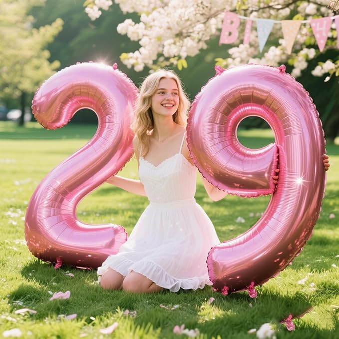 Pink Number 9 Balloon 40 Inch,Jumbo Giant Mylar Pink Number 9,Big Large Foil Helium Number Balloons, Digital 9 Helium Balloons for Girls 19 29 Birthday Graduation Princess Party Decorationsn