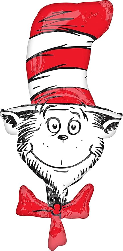 Anagram Cat In The Hat Party Supplies 4pc Birthday Balloon Bouquet Decorations