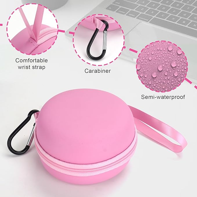 YouKnow Hard Case for Tamagotchi Paradise Electronic Virtual Pet Game Machine with Carabiner (Only Case) (Pink)