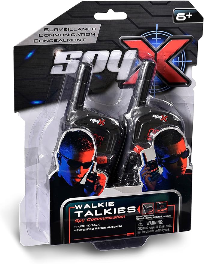 MukikiM SpyX / Spy Walkie Talkies - Made for small hands and doubles as a Spy Toy for Buddy Play. Perfect addition for your spy gear collection!