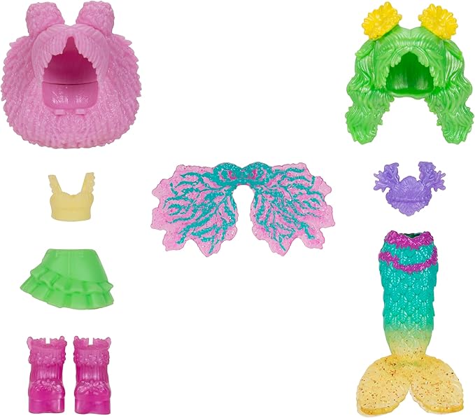 3” Nature Mermaid Fashion Doll - 1 Figure with 9 Fashion Accessories - Virtual Item Code Included - Series 3 - Ages 5+