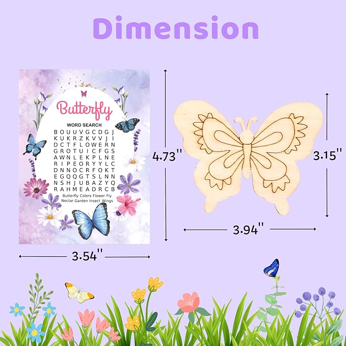 Butterfly Party Favors - 12 PCS Butterfly Birthday Party Supplies - Butterfly Bubbles & Paint Crafts - Butterfly Birthday Decorations Goodie Bags Gifts Prizes for Kids Girls Toddler