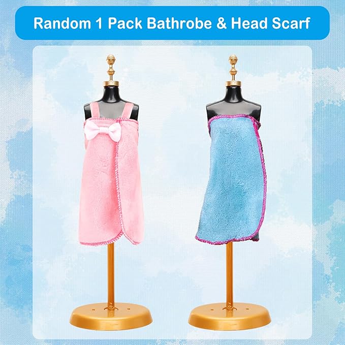 Lot 26 Pack Doll Clothes and Accessories Beach Bathing Set Including 5 Swimsuit 1 Bathrobe 2 Swimming Rings with 18 pcs Glasses Shoes Drinks for 11.5 inch Girl Dolls