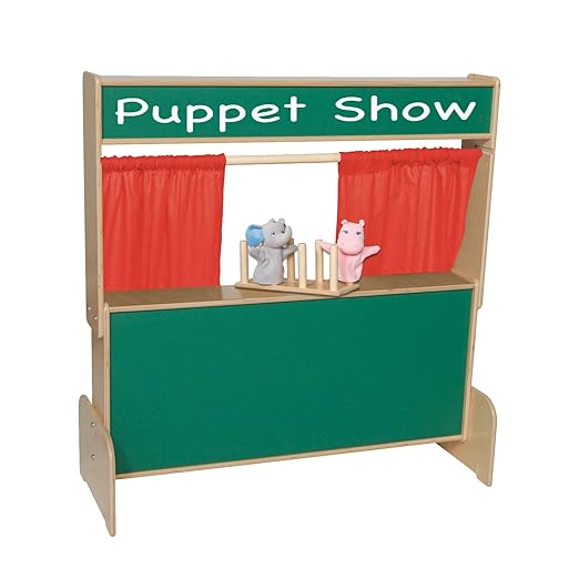 Wood Designs Kids Play Furniture WD21650 Deluxe Puppet Theater with Chalkboard