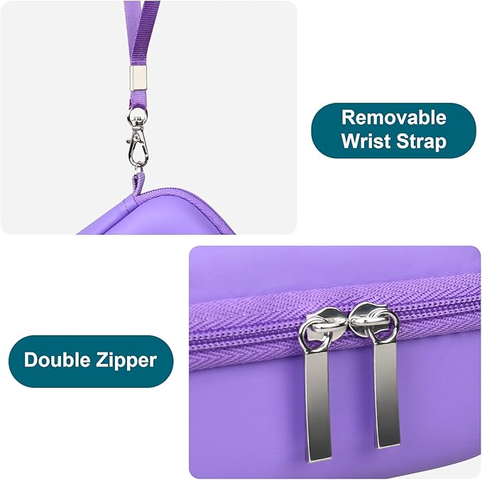 Canboc Hard Carrying Case for Bitzee/Bitzee Disney/Bitzee Magicals Interactive Toy Digital Pet, Virtual Electronic Pets Kids Toys Storage Bag, Purple+Purple (Case Only)