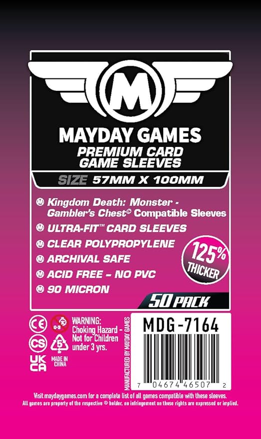 Mayday Games Kingdom Death Gambler's Chest -Premium Compatible Card Sleeve Bundle