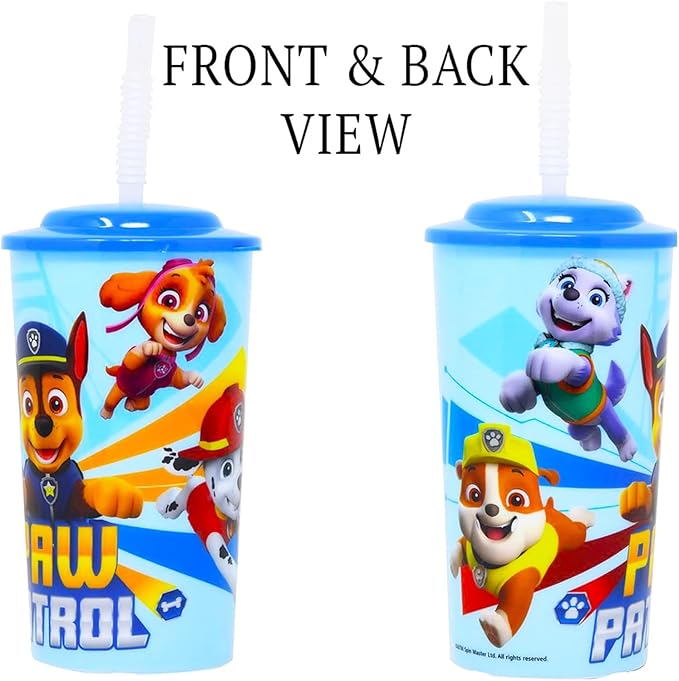 Paw Patrol Sippy Cup Party Favors Set - Bundle with 6 Tumblers with Straws Plus Stickers, More | Paw Patrol Cups for Toddlers, Kids