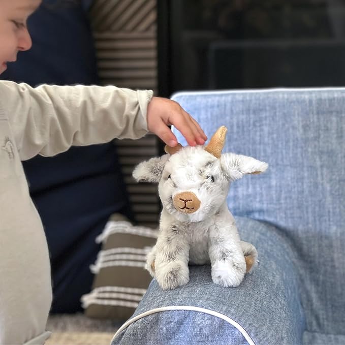 The Petting Zoo Goat Stuffed Animal Plushie, Gifts for Kids, Wild Onez Babiez Farm Animals, Goat Plush Toy 6 inches (Pack of 2)