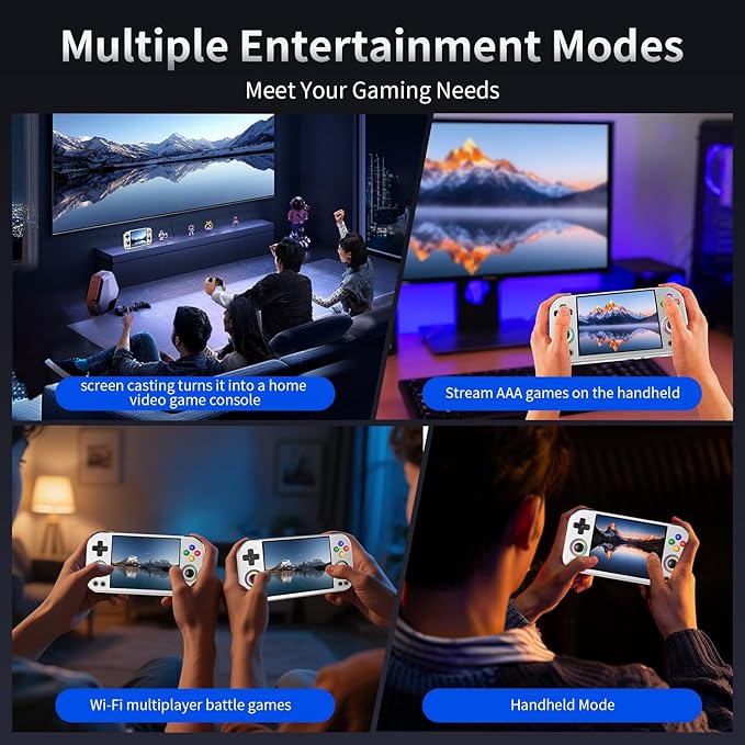 RG477M Retro Handheld Game Console , Aluminum Alloy CNC Dimensity 8300 Android14 System 4.7-inch Touch Handheld Game Console WiFi/Bluetooth Hall Joystick RGB Light 5300mah