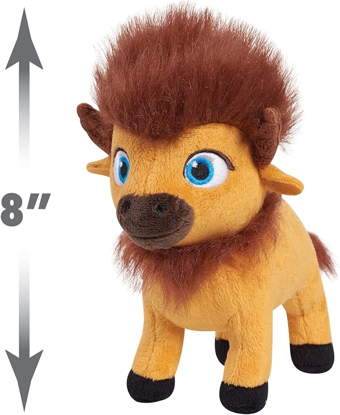Netflix Ridley Jones 8-Inch Collectible Plush Stuffed Animal, Fred, Bison, Soft Plushie, Kids Toys for Ages 3 Up by Just Play