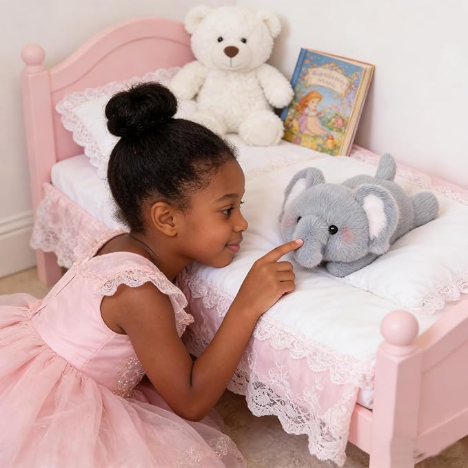 Elephant Stuffed Animal Cute Plush Doll Toy 7 inch for Girls Boys Christmas (pa Elephant)