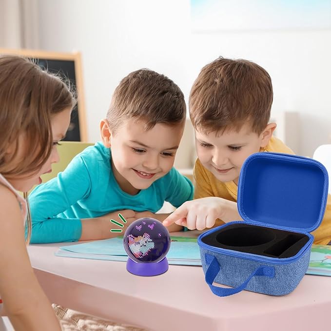 YouKnow Travel Case for Bitzee Hamster Ball Interactive Toy - Shockproof Storage Box with Custom Foam Insert & Carry Handle, Fits Electronic Pet Toy + Dock (Only Case) (Blue)