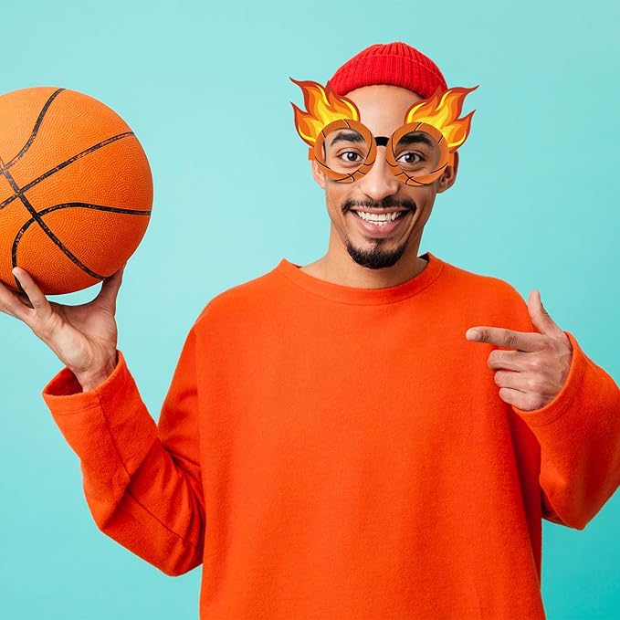 36 Pack Basketball Party Favors Basketball Paper Glasses Frames All Star Photo Booth Props Eyeglasses for Boys Kids Sports Theme Birthday Party Decorations Baby Shower Game Day Supplies