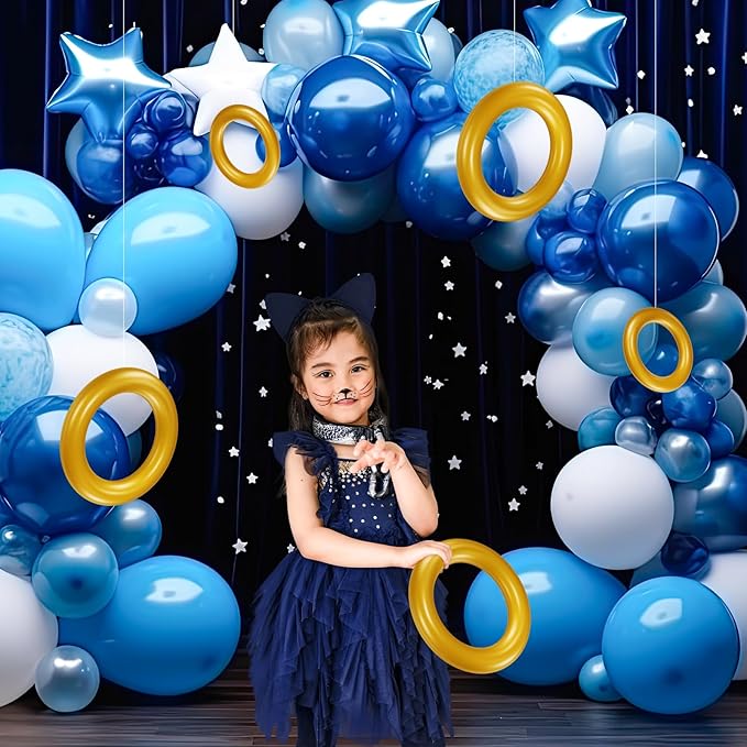 12 Pcs Cartoon Party Decor Inflatable PVC Gold Rings Balloon, Cartoon Themed Birthday Party Supplies for Gamer's Birthday Decor Favors