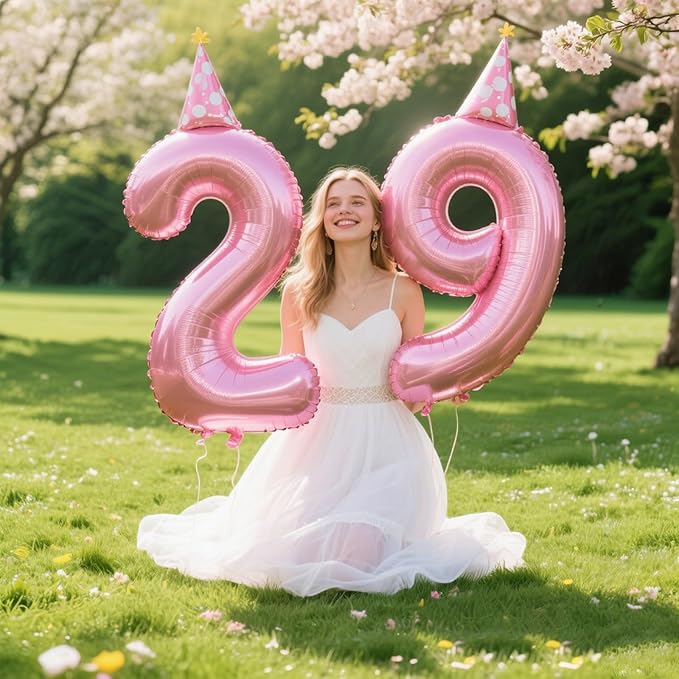Pink Number 9 Balloon 40 Inch,Jumbo Giant Mylar Pink Number 9,Big Large Foil Helium Number Balloons, Digital 9 Helium Balloons for Girls 19 29 Birthday Graduation Princess Party Decorationsn