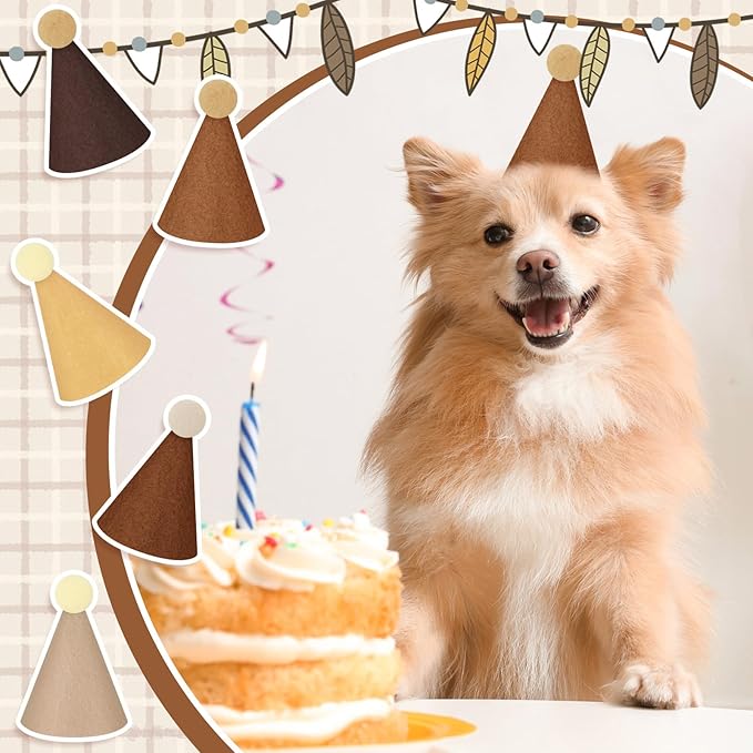 24 Pcs Mini Party Hat for Stuffed Animals Birthday Hat Decor for Doll Pets Dog Cat Rabbit Puppies Costume