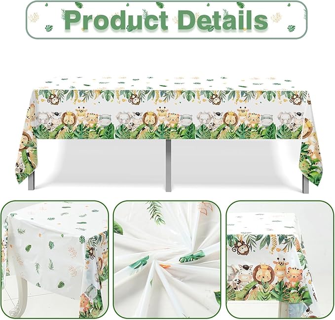 Sage Green Baby Shower Decorations for Girl Boy, Neutral Party Supplies - Green Balloon Arch Garland Kit, Animal Backdrop Tablecloth for Baby Shower Gender Reveal,Boy Girl Birthday Party decorations