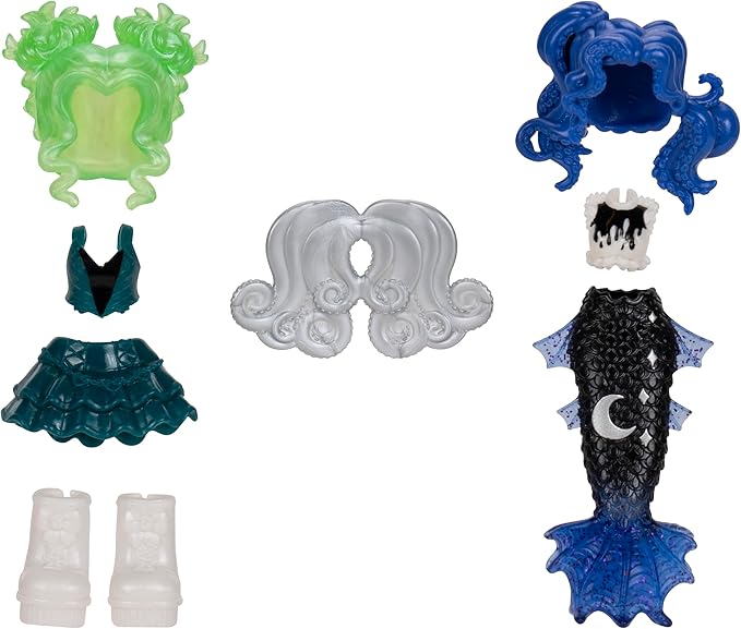 3” Dark Mystic Mermaid Fashion Doll - 1 Figure with 9 Fashion Accessories - Virtual Item Code Included - Series 3 - Ages 5+