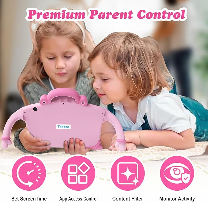 Kids Tablet 7" Tablet for Kids 32GB Toddler Tablet with Wi-Fi YouTube Case, Kids Android Learning Tablet for Toddlers Kids Software Installed Lots Educational Content for Boys Girls